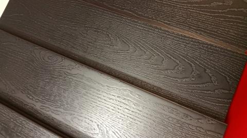 Potdeksel profielplaten mat zwart met houtnerf