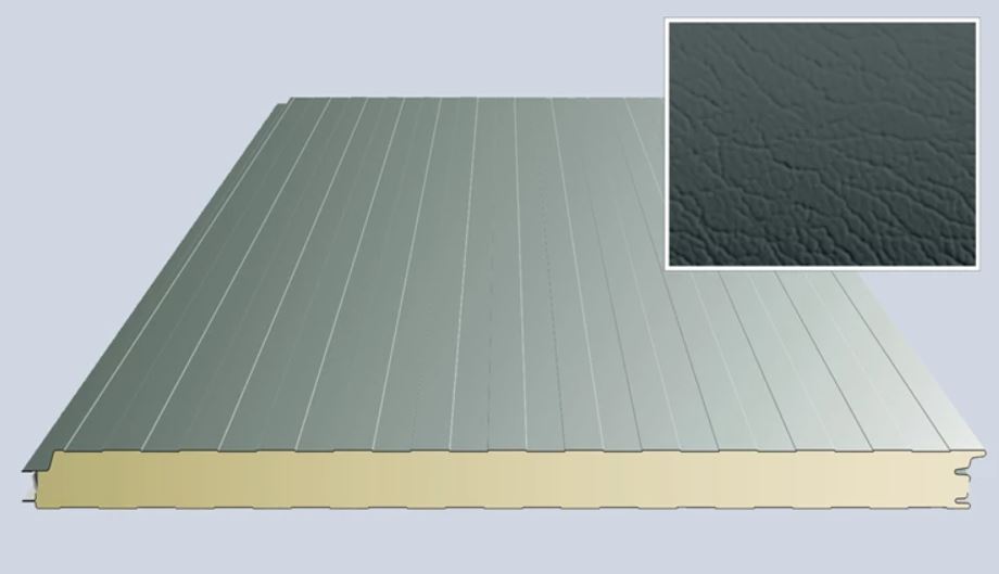 sandwichpanelen wand ANTRACIET 60 mm dik (5 meter)