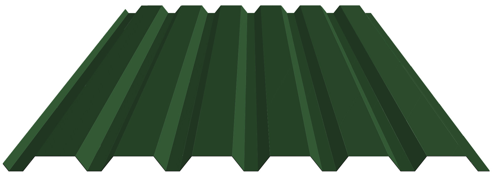 Damwandplaat donkergroen