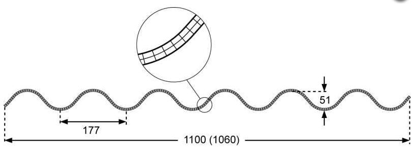 polycarbonaat Humanit golfplaat