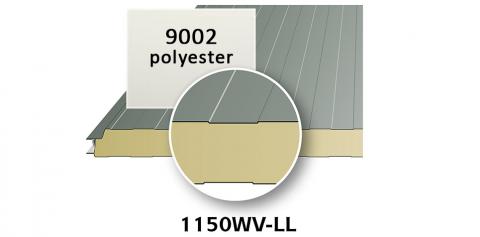 Sandwichpanelen gebroken wit polyester