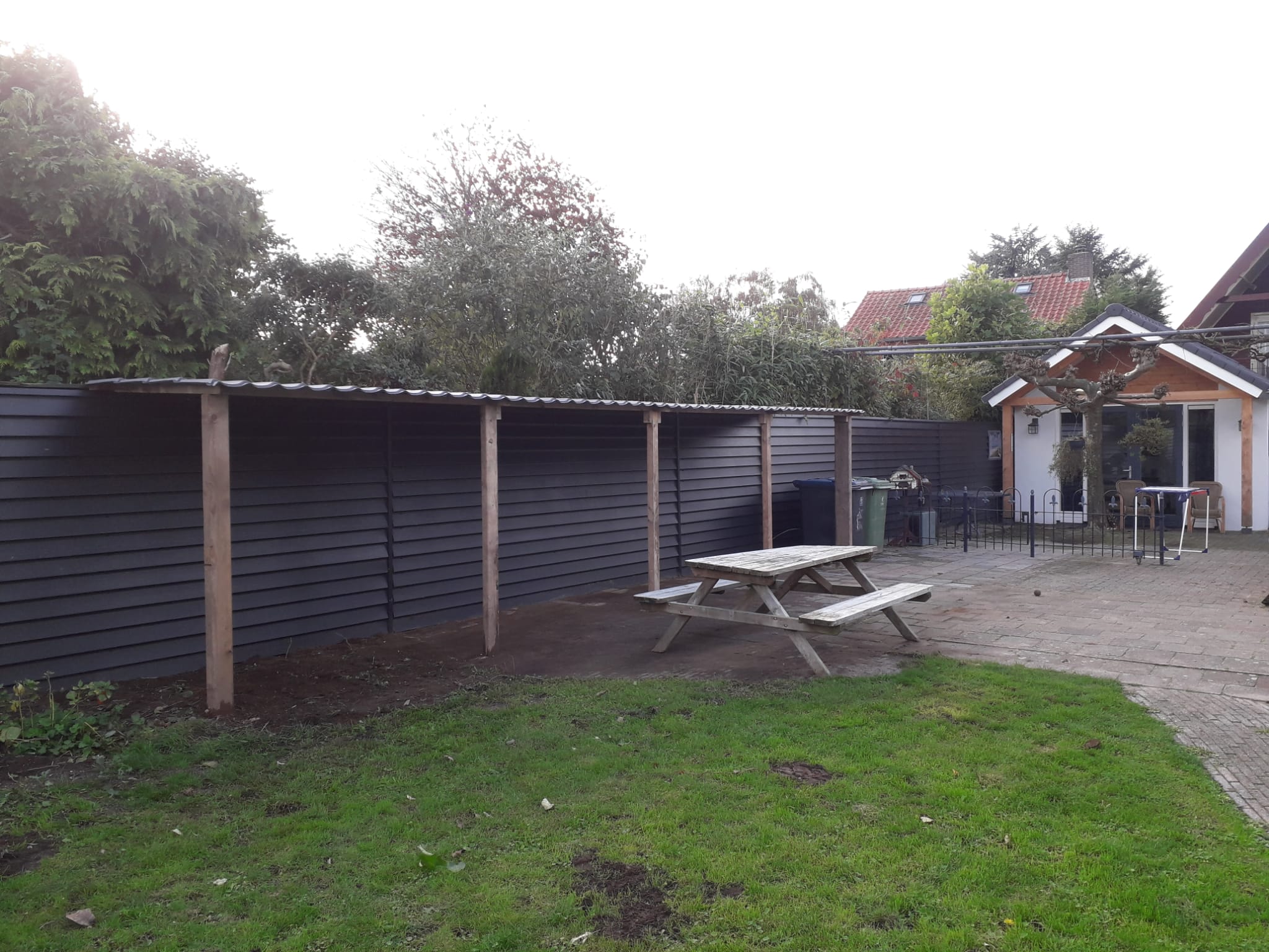 Potdeksel plaat houtnerf ZWART 