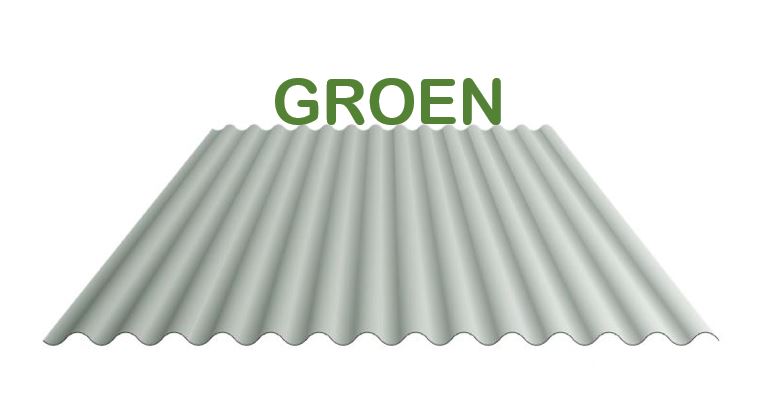 Stalen golfplaat groen