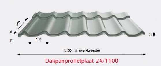 dakpanplaat baksteen rood