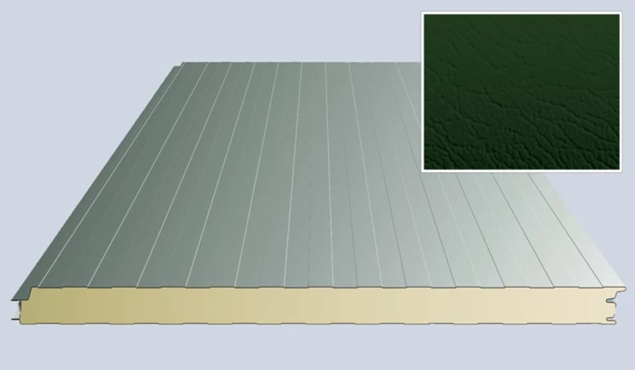 sandwichpanelen wand GROEN 60 of 80 mm dik