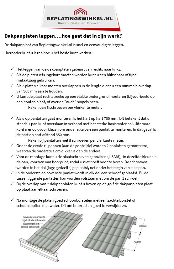 dakpanplaat donker grijs (antraciet)